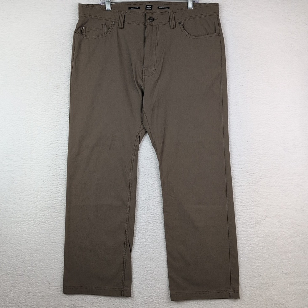 Prana Brion Pant II Hiking Men's‎ 40x30 Standard Fit Green Nylon Stretch Outdoor